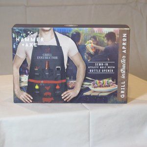 hammer axe apron with built in bottle opener